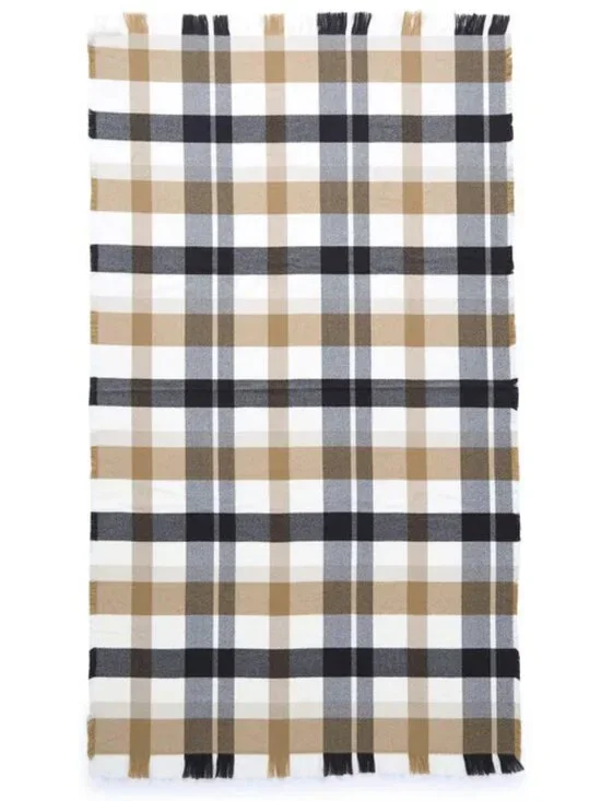 Vera Bradley Plaid Tiger's Eye Neutral Blanket Wrap - Picture 2 of 5